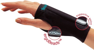 IMAK ergoBead SmartGlove Wrist Support, Medium, Black (A20126)