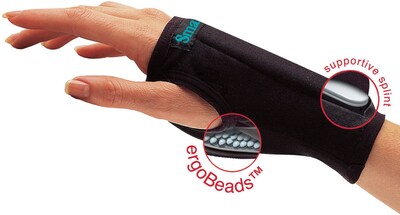 IMAK ergoBead SmartGlove Wrist Support, Large, Black (A20127)
