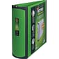 Staples® Better 3" 3 Ring View Binder with D-Rings, Green (19936)