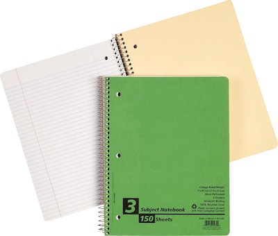 Earthwise® by Oxford® Recycled 1-Subject Notebook, 6 x 9-1/2