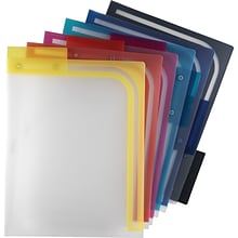 Staples® Reinforced Poly File Folders, 1/3 Cut Tab, Letter Size, Assorted Colors, 6/Pack (TR39414)
