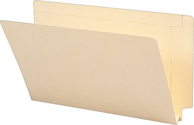 Smead Heavyweight Reinforced End Tab File Folder, Straight-Cut Tab, 1-1/2" Expansion, Legal Size, Manila, 50/Box (27275)