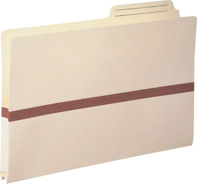 Smead 10% Recycled Reinforced File Pocket, 1 Expansion, Legal Size, Manila (76487)