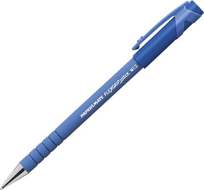 Paper Mate FlexGrip Ultra Ballpoint Pen, Medium Point, 1.0mm, Blue Ink, Dozen (96101)