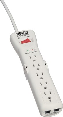 Tripp Lite 7 Outlet Surge Suppressor, 7 Cord, 2520 Joules (SUPER7TEL)