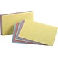 Oxford 5" x 8" Index Cards, Lined, Assorted Colors, 100/Pk (35810)