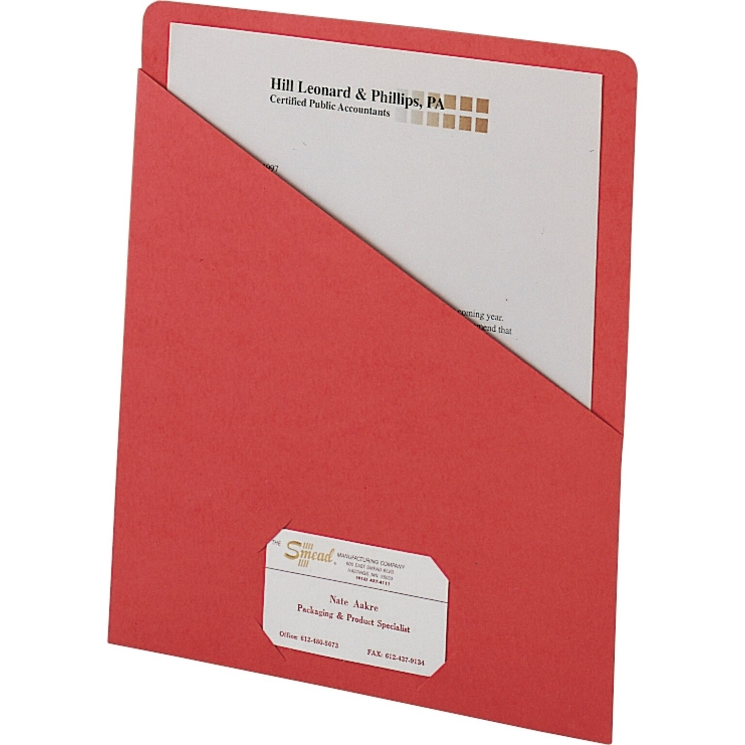 Smead Slash Jackets, Letter Size, Red, 25/Bx