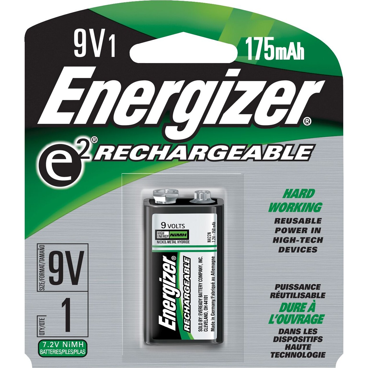 Energizer NIMH 9 Volt Battery