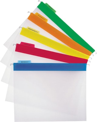 Pendaflex EasyView™ Poly Hanging File Folders, Assorted Color Bar, Letter, Holds 8 1/2"H x 11"W, 25/Bx (PFX 557080)