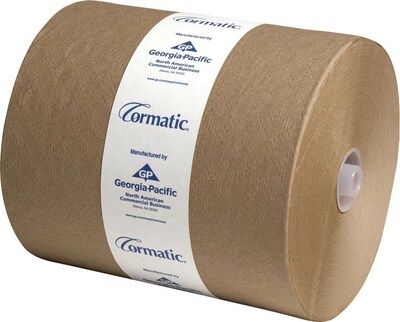 Cormatic Recycled Hardwound Paper Towels, 1-ply, 700 ft./Roll, 6 Rolls/Carton (2910P)