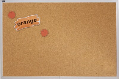 Quartet/GBC® Aluminum Frame Natural Cork Boards, 4H x 12W