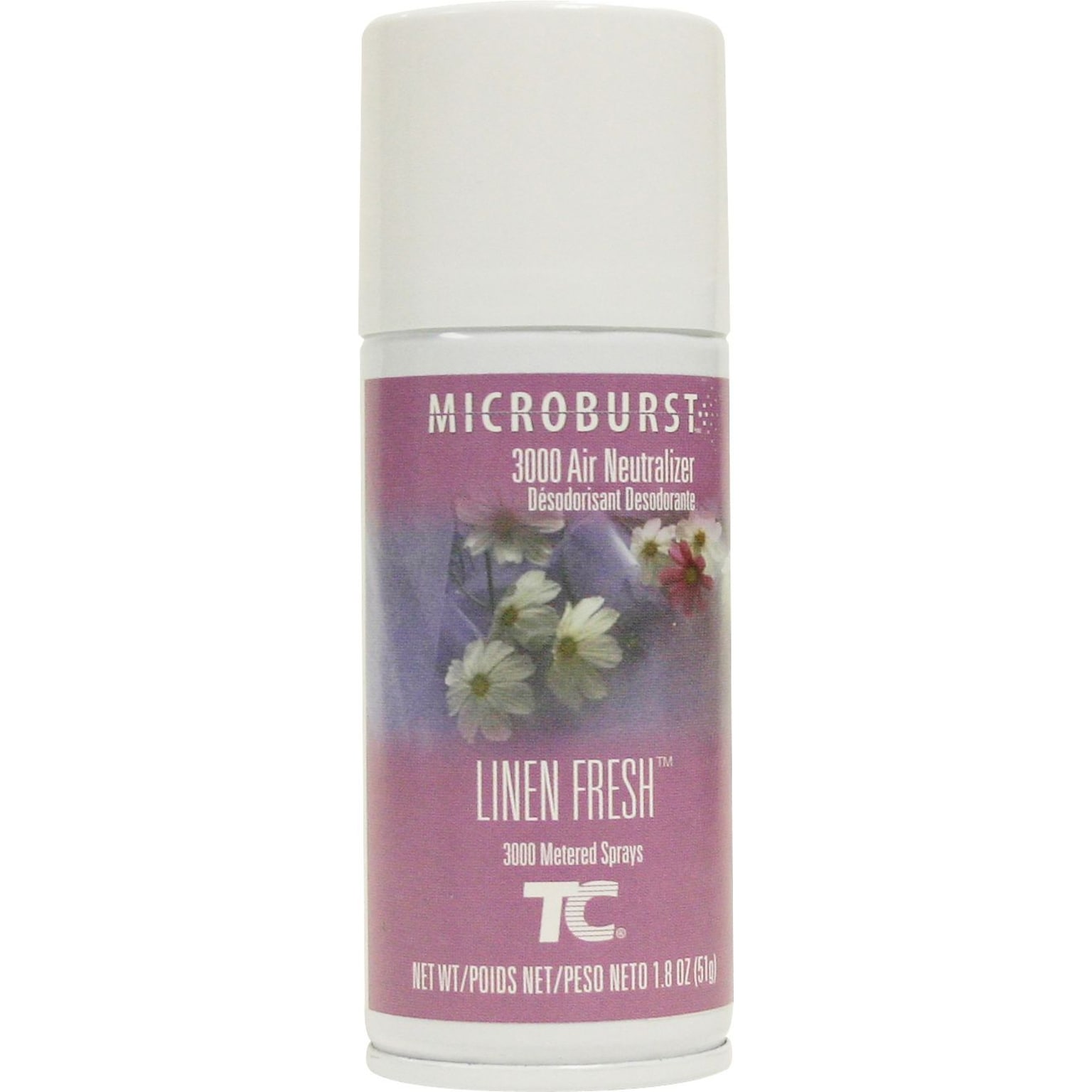 Technical Concepts Aerosol Microburst 3000 Air Neutralizer Refill, Linen Fresh, 2 oz., 12/Carton (FG4012551)