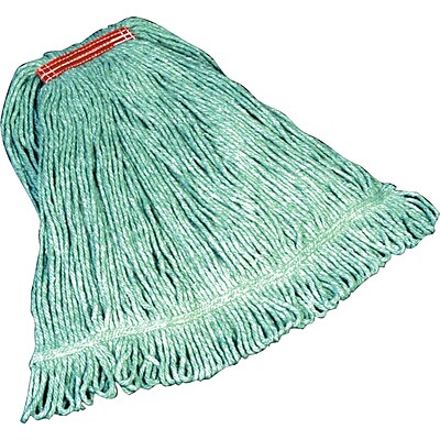 Rubbermaid Super Stitch® Recycled Blend Mops, Large, Green, 1 Headband