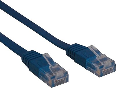 Tripp Lite Cat6 Flat Snagless Patch Cable RJ45-M, Blue, 25
