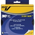 Hook and Loop Tape, Roll, Sticky Back, 3/4x30, Black