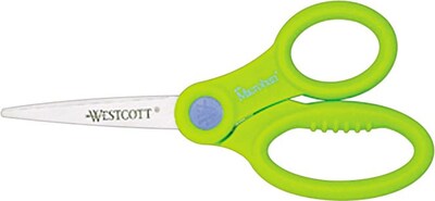Westcott 5" Stainless Steel Kid's Scissors, Pointed Tip, Assorted Colors (14607)