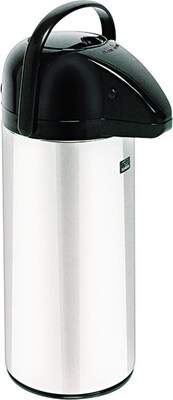 Bunn® Pushbutton Airpot, 2.2 Liters, Stainless Steel.