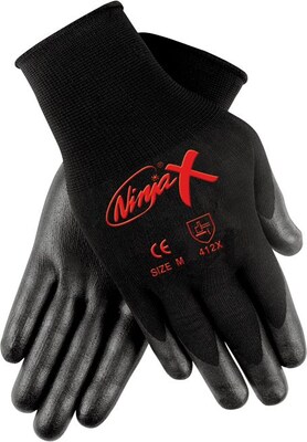 Memphis™ Ninja x® Bi-Polymer Coated Gloves, Large, Black, Pair