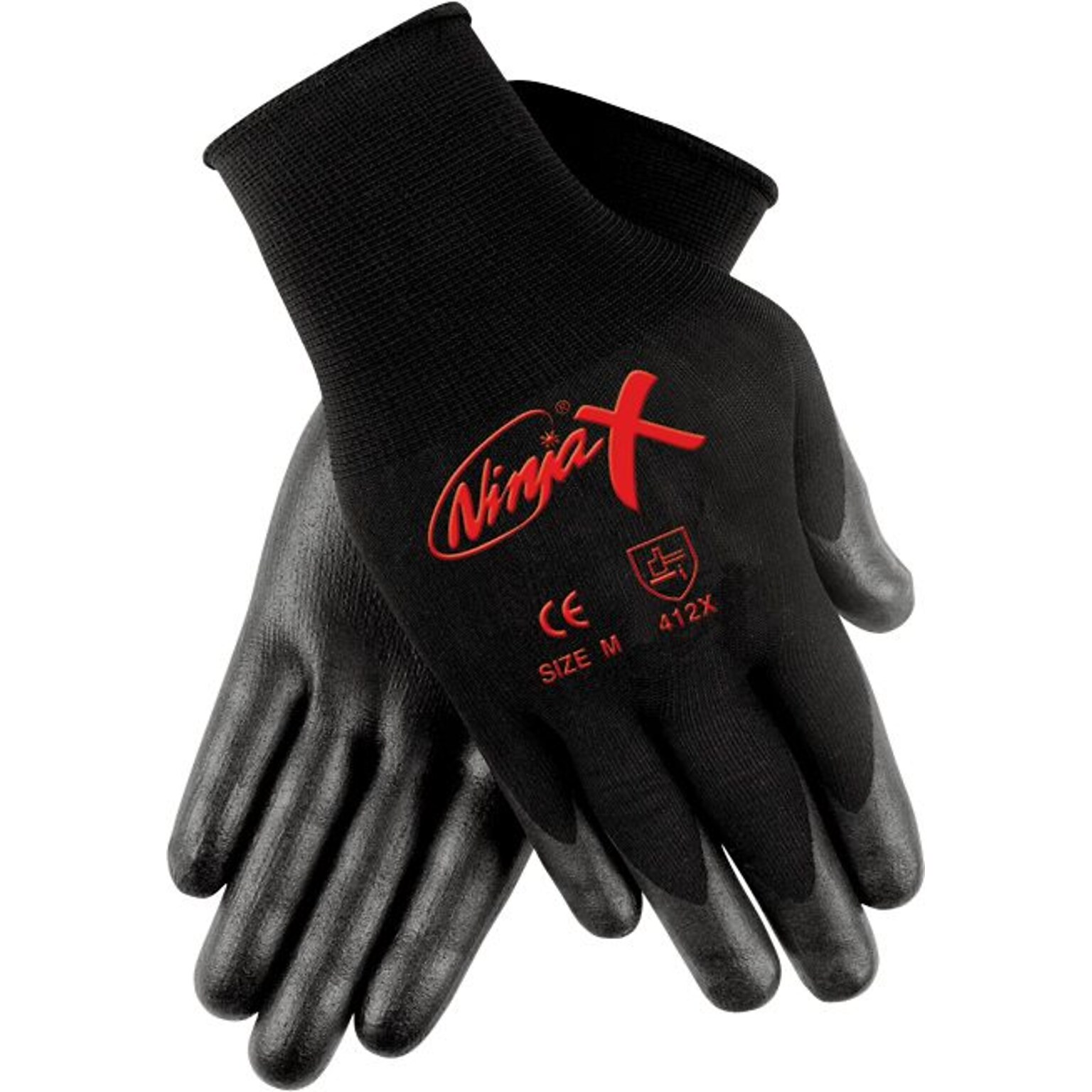 Memphis™ Ninja x® Bi-Polymer Coated Gloves, Small, Black, Pair (CRWN9674S)