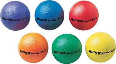 Champions Rhino Skin Ball Sets, 6 1/2, Blue, Green, Orange, Purple, Red, Yellow, 6/St
