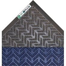 Crown® EcoPlus™ Scraper/Wiper Entrance Mat, 35x59, Polyester, Blue