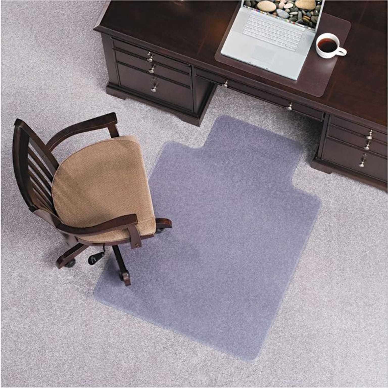 ES Robbins® EverLife™ Chair Mats for High to Extra-High Pile Carpet, 36 X 48, Carpets, Clear (124054)