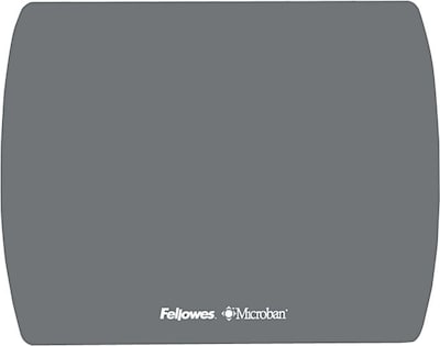 Fellowes Ultra Thin Microban Non-Skid Mouse Pad, Graphite (5908201)