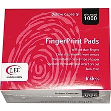 Lee Inkless Fingerprint Pad, 2 1/4W x 1 3/4D, Black, 12/Pack (LEE03127)