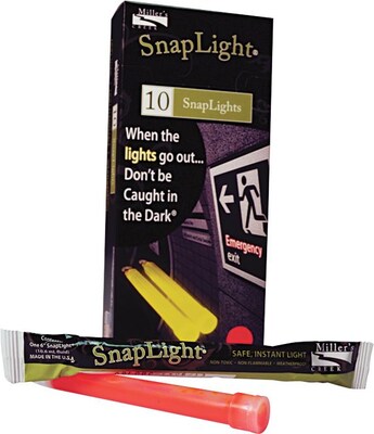 Mills Creek Snaplights®, 6l x 3/4w, Red, 10/Pack