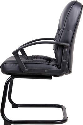 Boss Leather Guest Chair, Black (B7309)