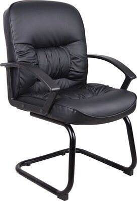 Boss Leather Guest Chair, Black (B7309)