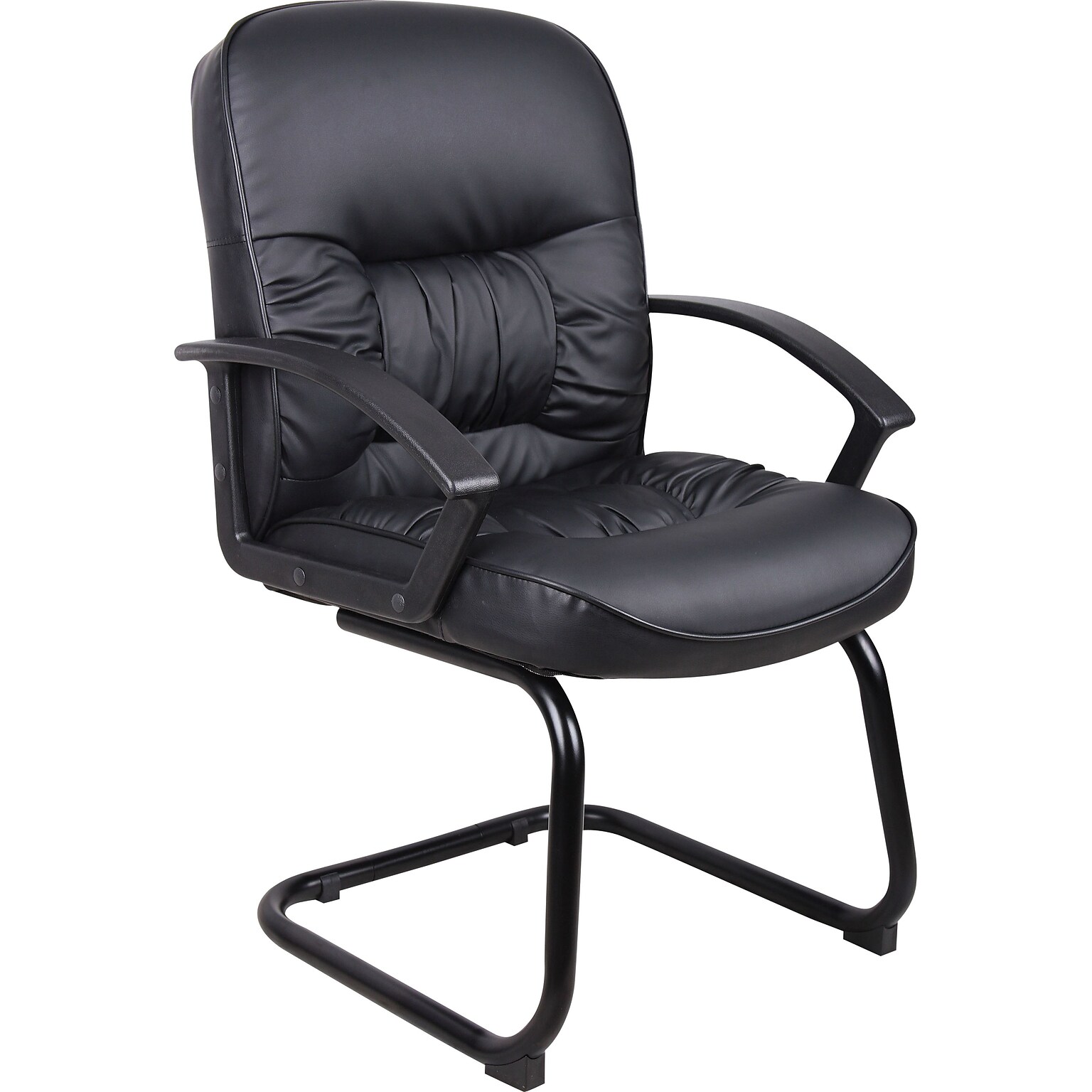 Boss Leather Guest Chair, Black (B7309)