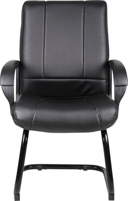 Boss Caressoft Leather Guest Chair, Black (B7909)