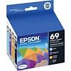Epson T69 Black/Cyan/Magenta/Yellow Standard Yield Ink Cartridge, 4/Pack (T026120-BCS)