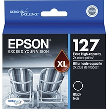 Epson T127XL Black/Cyan/Magenta/Yellow Extra High Yield Ink, 4/Pack