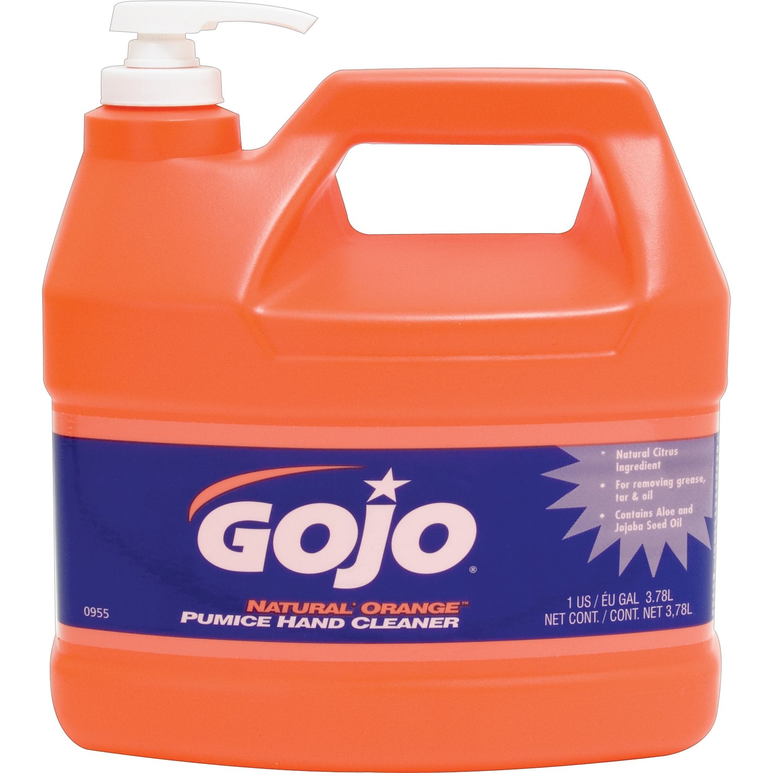 GOJO Natural Orange Liquid Hand Soap, Orange Citrus Scent, 128 oz. (0955-04)