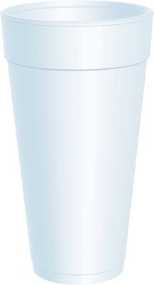 Dart® J Cups® Insulated Foam Cups 24 oz., White, 500/Carton (24J24)