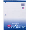 Roaring Spring Paper Products Wide Ruled Filler Paper, 8 x 10.5, 3-Hole Punched, 200 Sheets/Pack (