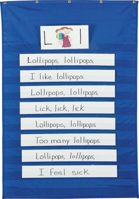 Pacon® Standard Pocket Chart, 34” x 50”, 10 Pockets