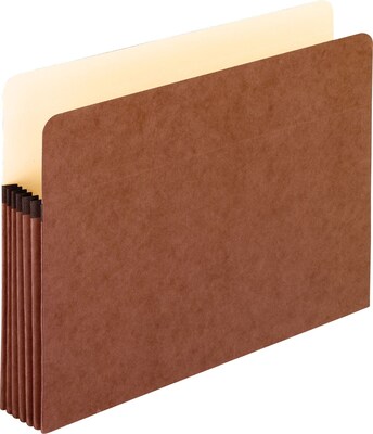 Pendaflex Reinforced File Pocket, 5 1/4 Expansion, Letter Size, Redrope, 10/Box (1534GOX)