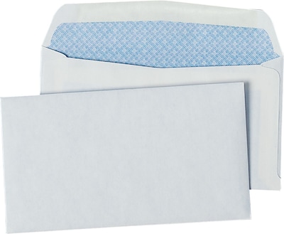 Quality Park Security Tinted #6 3/4 Business Envelope, 3 5/8 x 6 1/2, White, 500/Box (10412)