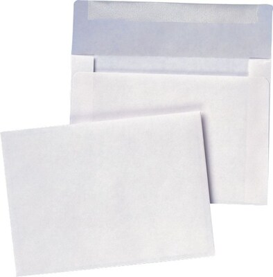 Quality Park Gummed Invitation Envelopes, 4 3/8 x 5 3/4, White 100/Bx