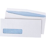 Quality Park Flap-Stik V-Flap Security Tinted #10 Window Envelope, 4 1/2 x 9 1/2, White, 500/Box (