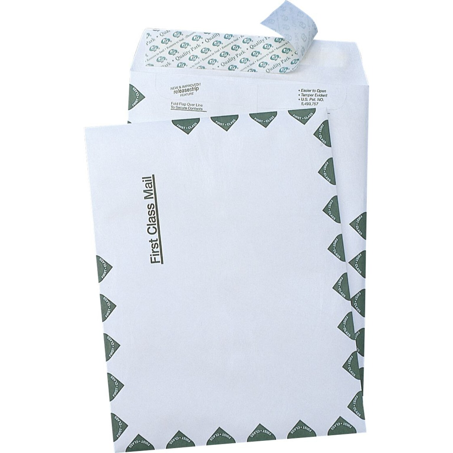 Quality Park Tyvek First Class Peel & Seal Catalog Envelope, 9 x 12, White, 100/Box (R1470)