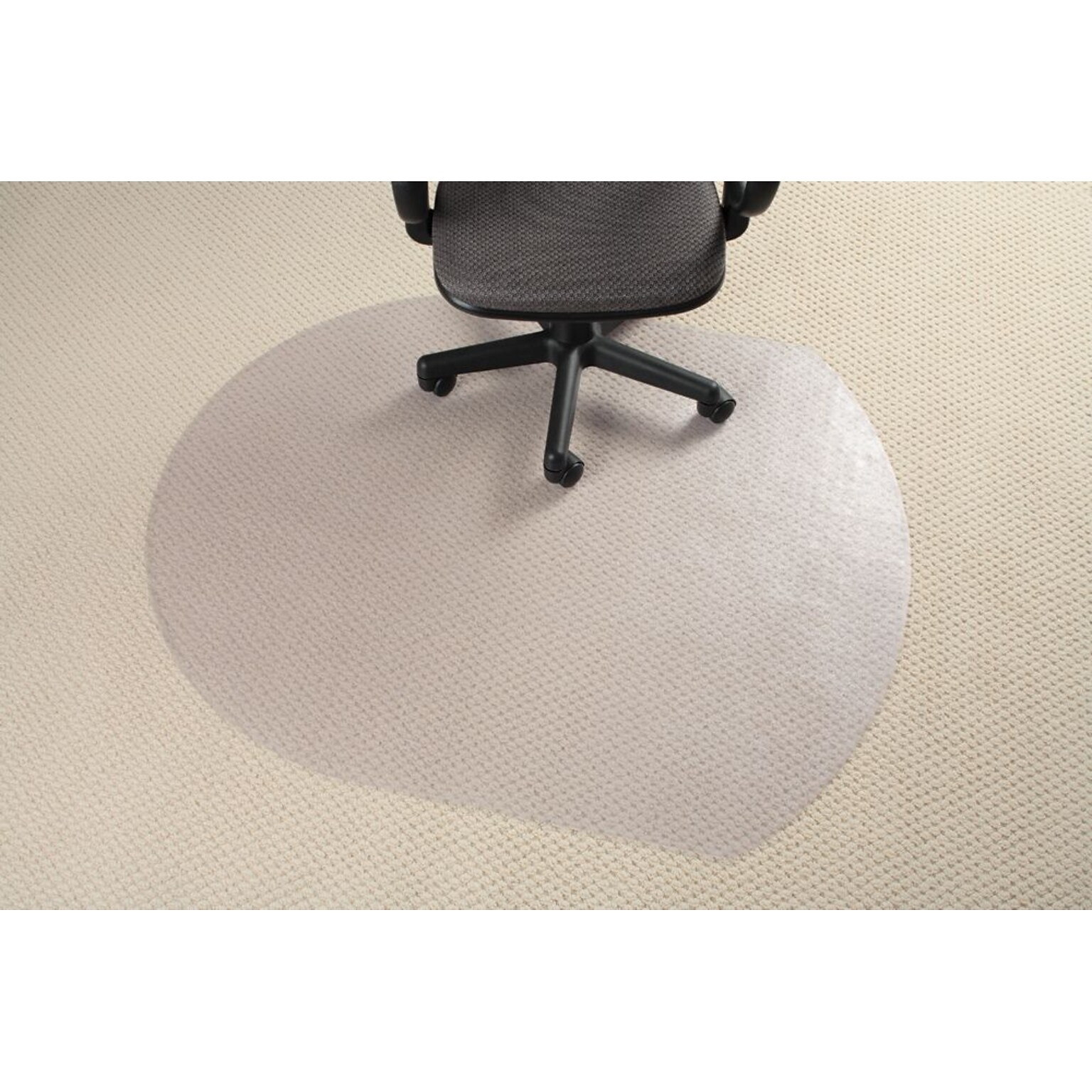 Deflect-O SuperMat Carpet Chair Mat, 48 x 56, Medium-Pile, Clear (CM44091I)