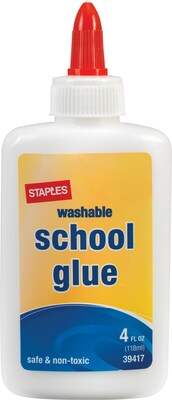 Staples® Washable Liquid School Glue, 4 oz., White, 48/Pack (39417)