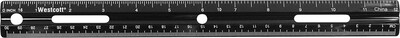 Sparco Standard Plastic Ruler 12 Long Holes for Binders Clear 01488