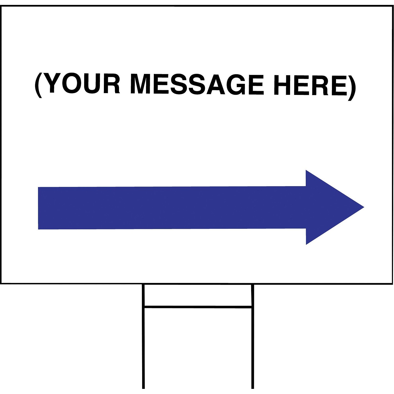 Cosco 15H x 19W Promotional Sign with Directional Arrows, White (098055)