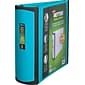Better 3" 3 Ring View Binder with D-Rings, Teal (15129-US)