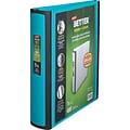 Staples® Better 1-1/2 3 Ring View Binder with D-Rings, Teal (20245)